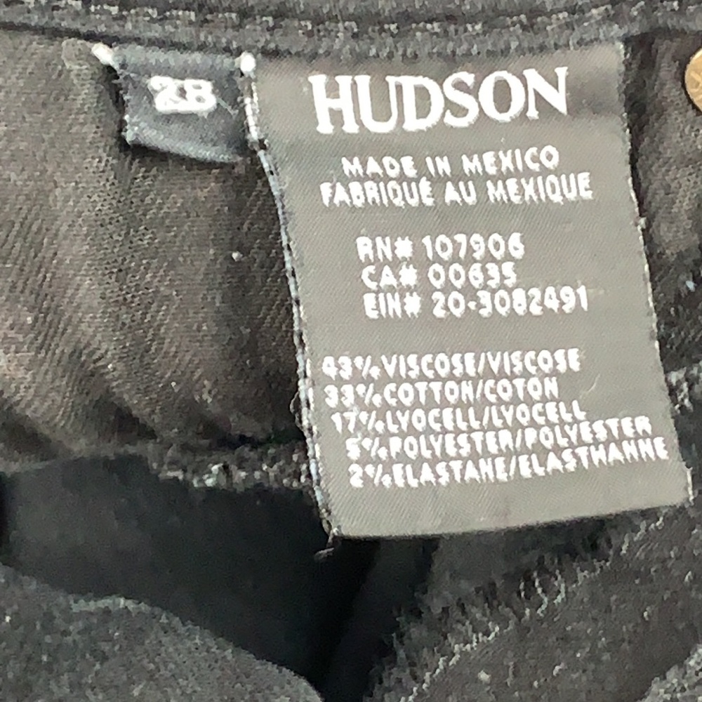 Hudson “NICO” midrise super skinny black jeans 28 - Picture 4 of 12